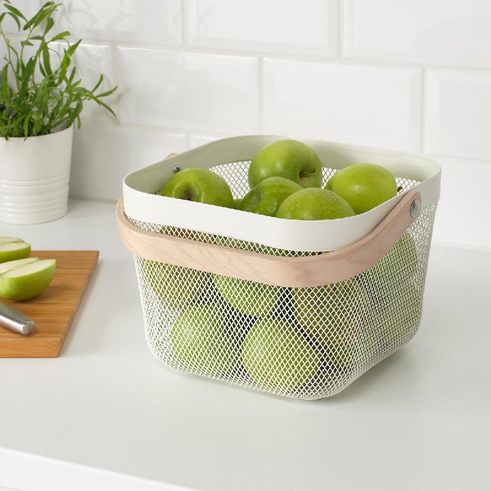IKEA RISATORP Cestino Bianco 25x26x18 Cm