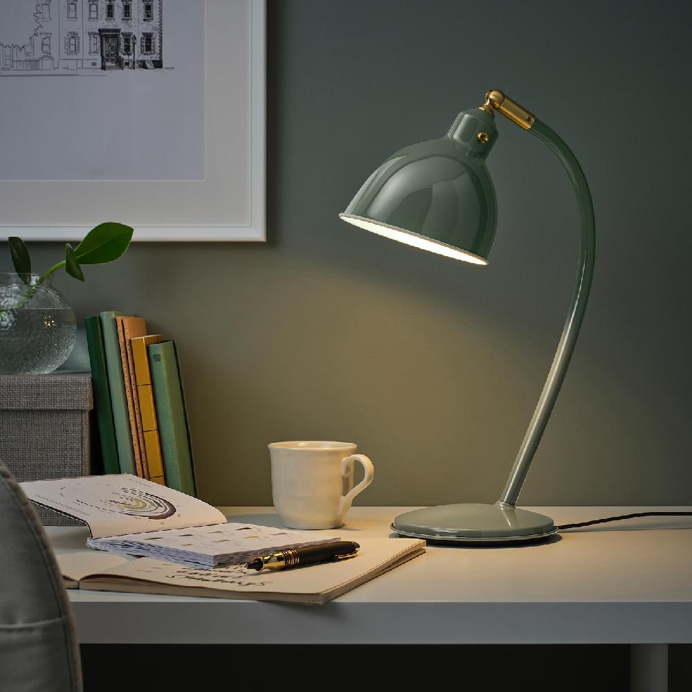 IKEA RÖDFLIK Lampada Da Scrivania Grigio-verde