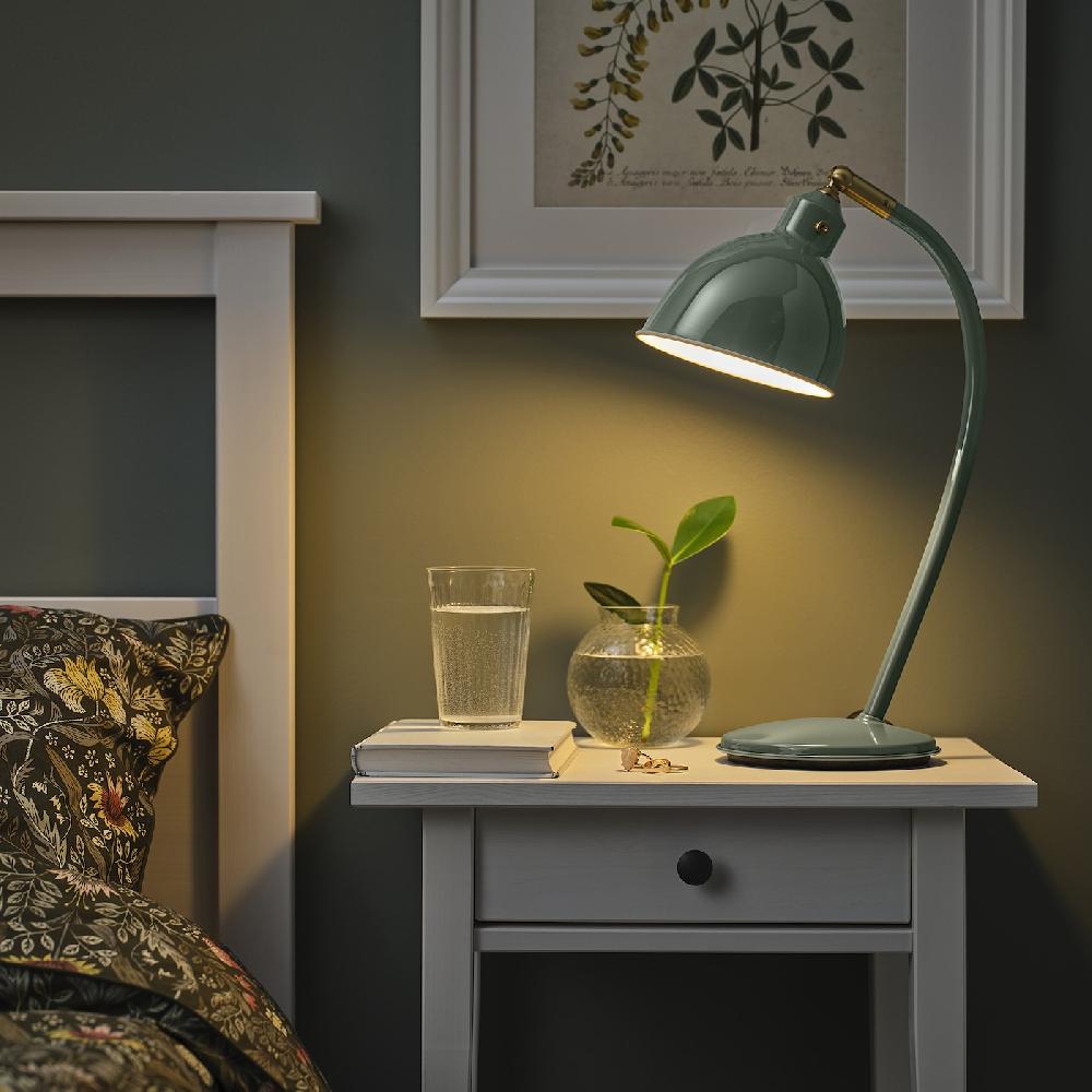 IKEA RÖDFLIK Lampada Da Scrivania Grigio-verde