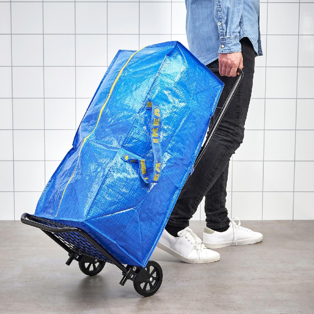 IKEA RULLEBÖR / FRAKTA Carrello Con Borsa Nero/blu