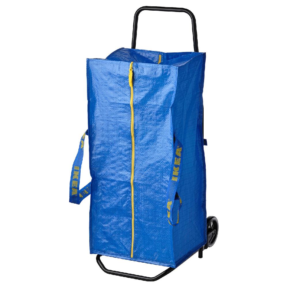 IKEA RULLEBÖR / FRAKTA Carrello Con Borsa Nero/blu