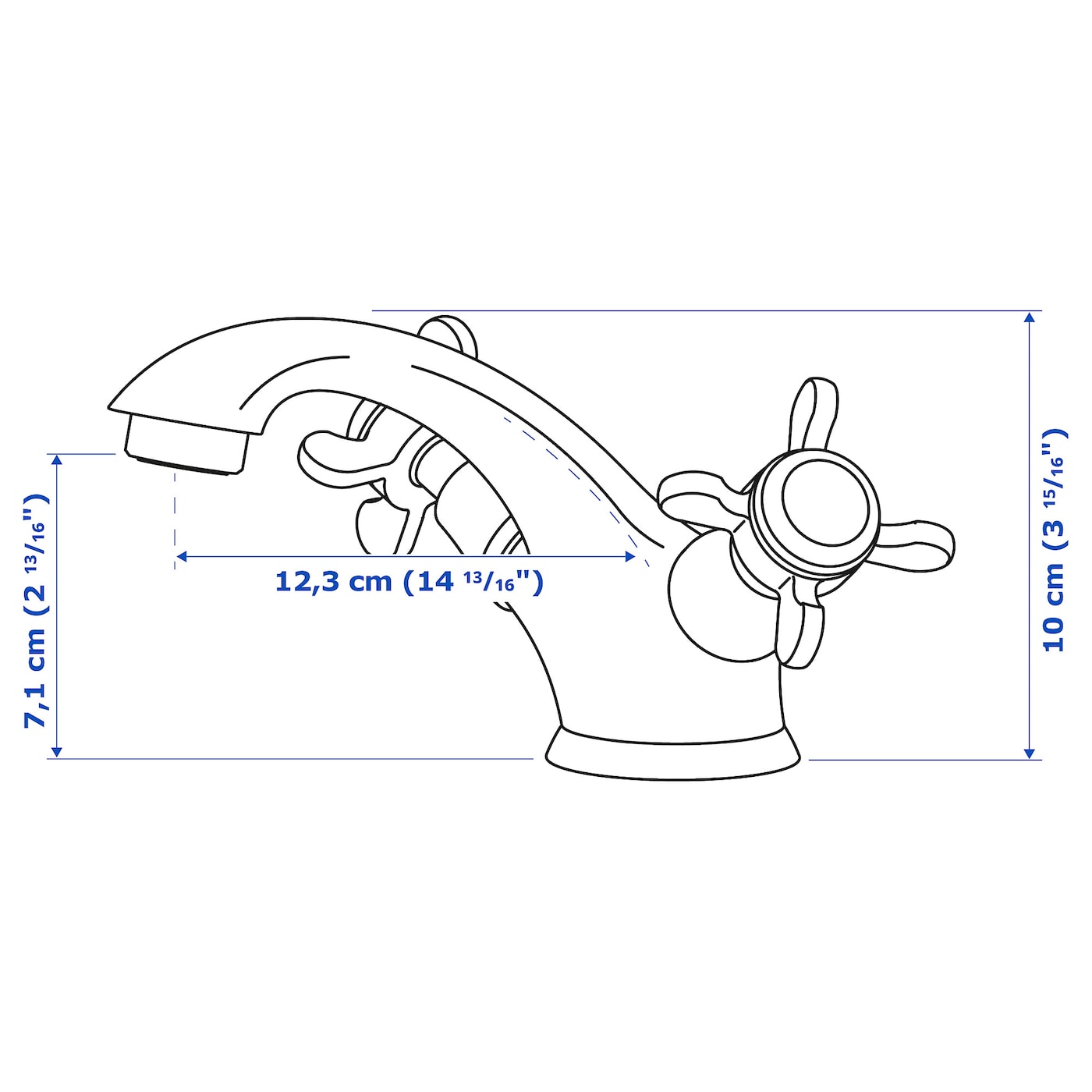 IKEA RUNSKÄR Miscelatore Per Lavabo Cromato