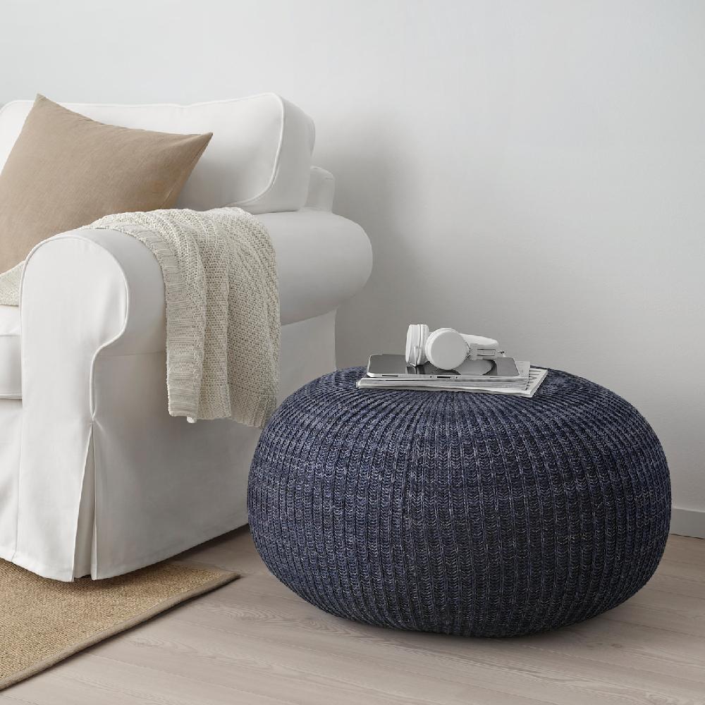 IKEA SANDARED Pouf Blu Scuro 71 Cm