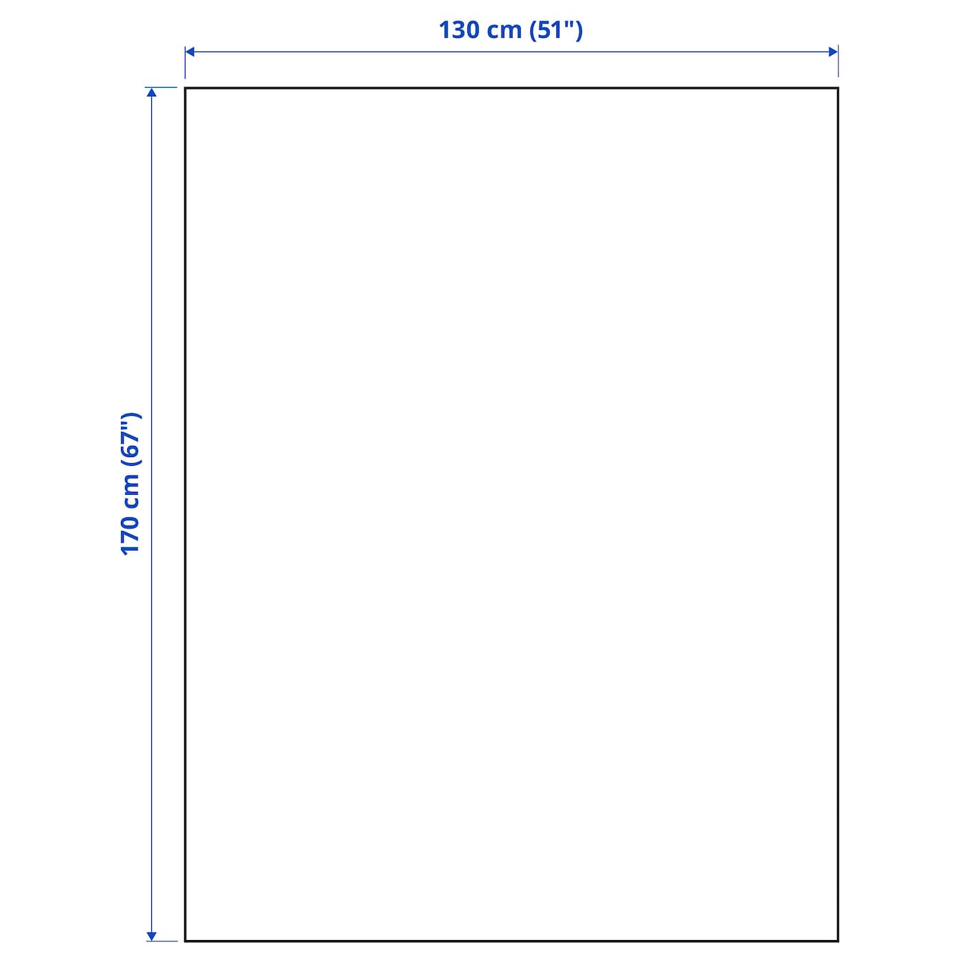 IKEA SANDBRODD Plaid Giallo Scuro 130x170 Cm