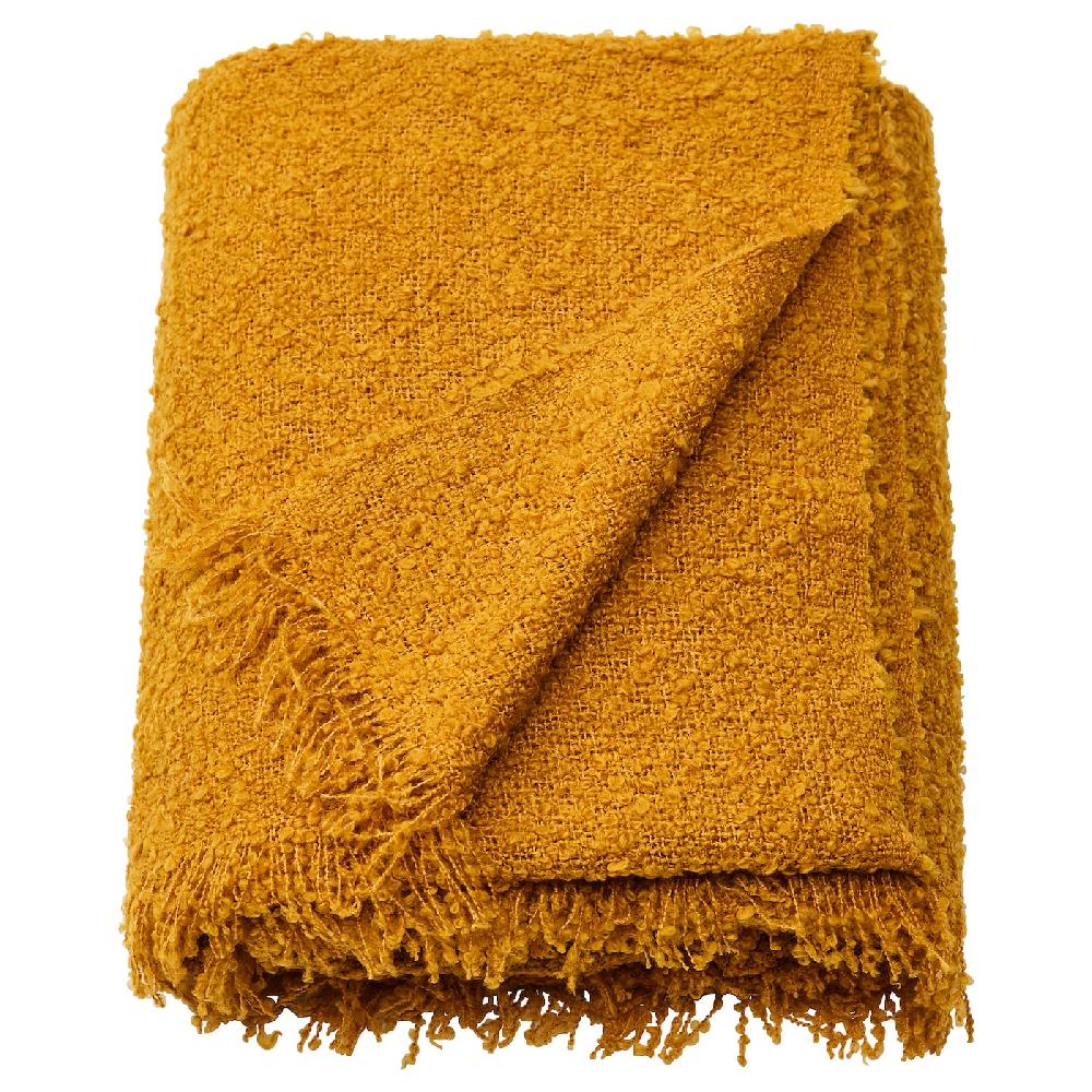 IKEA SANDBRODD Plaid giallo scuro 130x170 cm