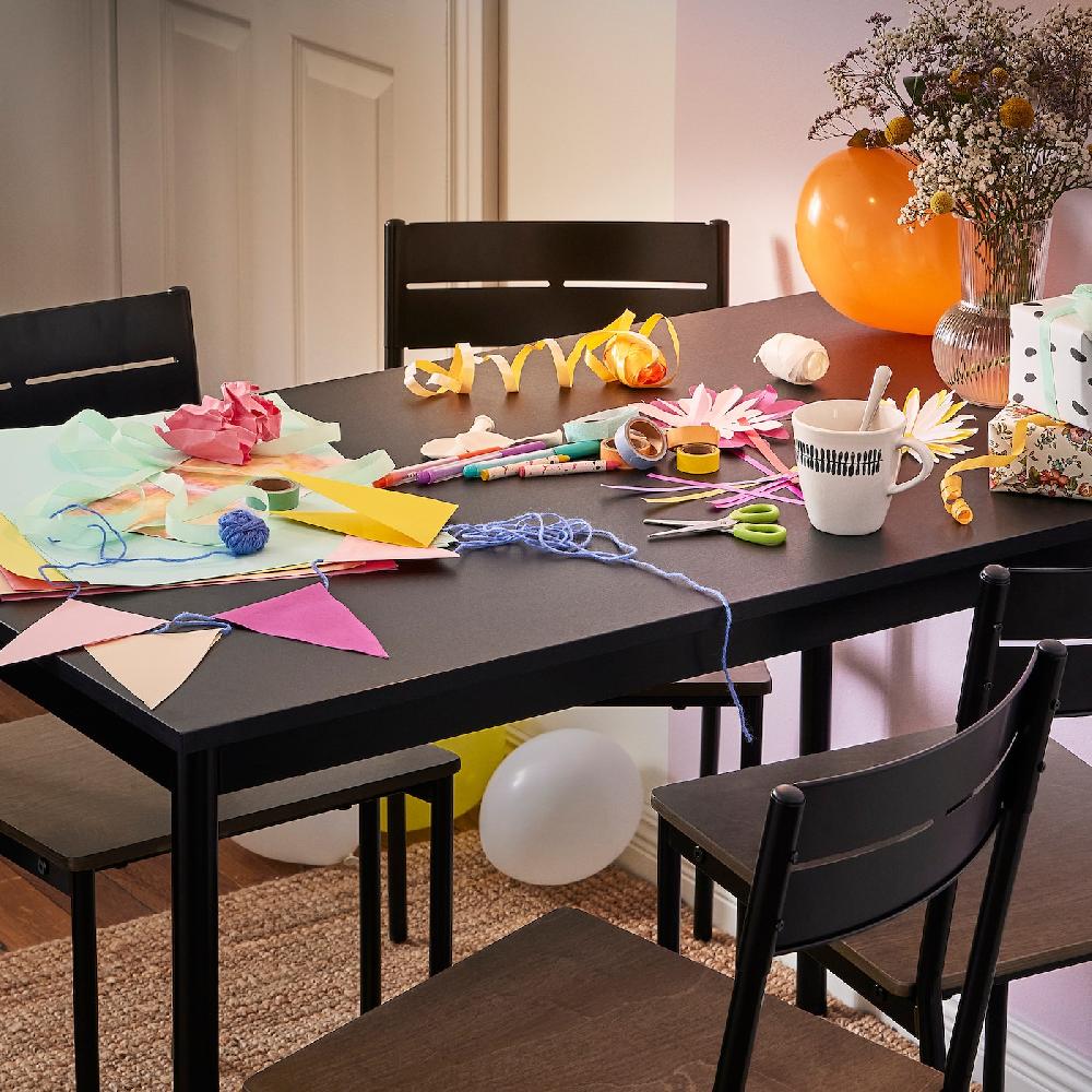 IKEA SANDSBERG Tavolo Nero 110x67 Cm