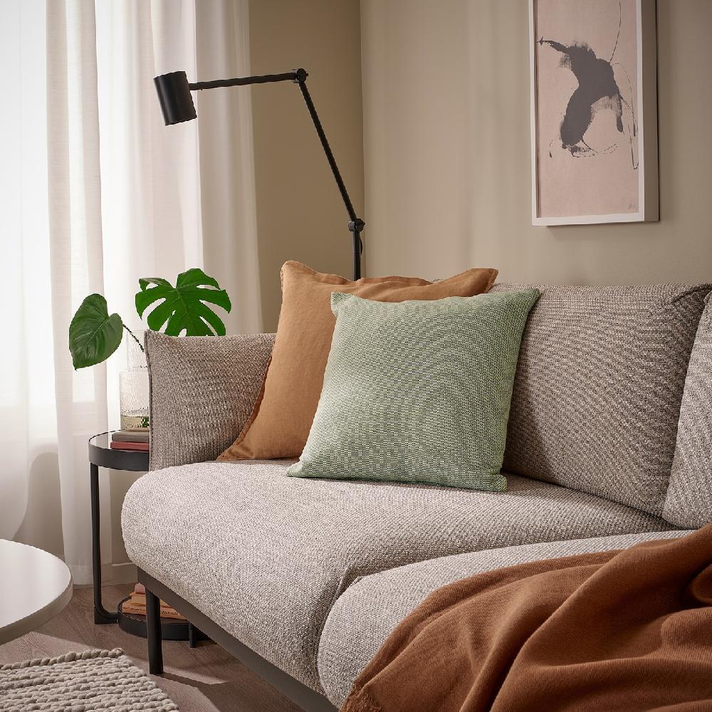 IKEA SANDTRAV Cuscino Grigio-verde/bianco 45x45 Cm