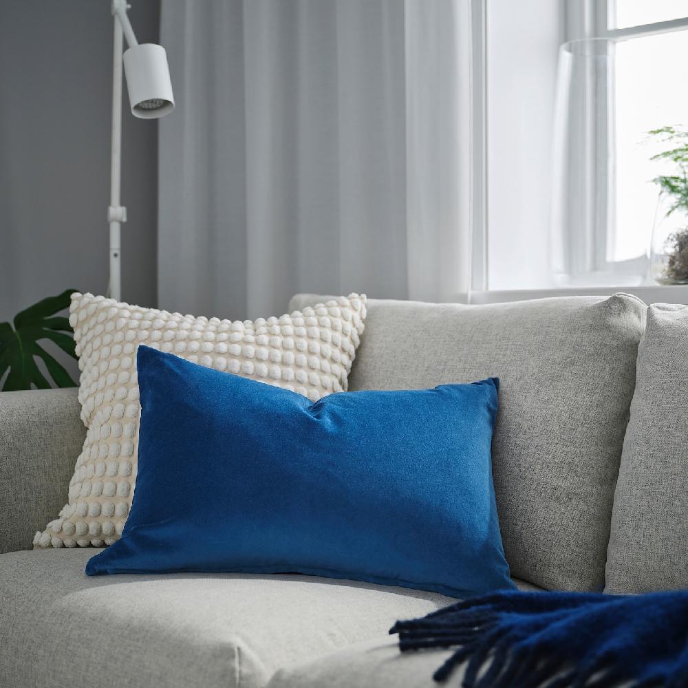 IKEA SANELA Fodera Per Cuscino Blu 40x58 Cm