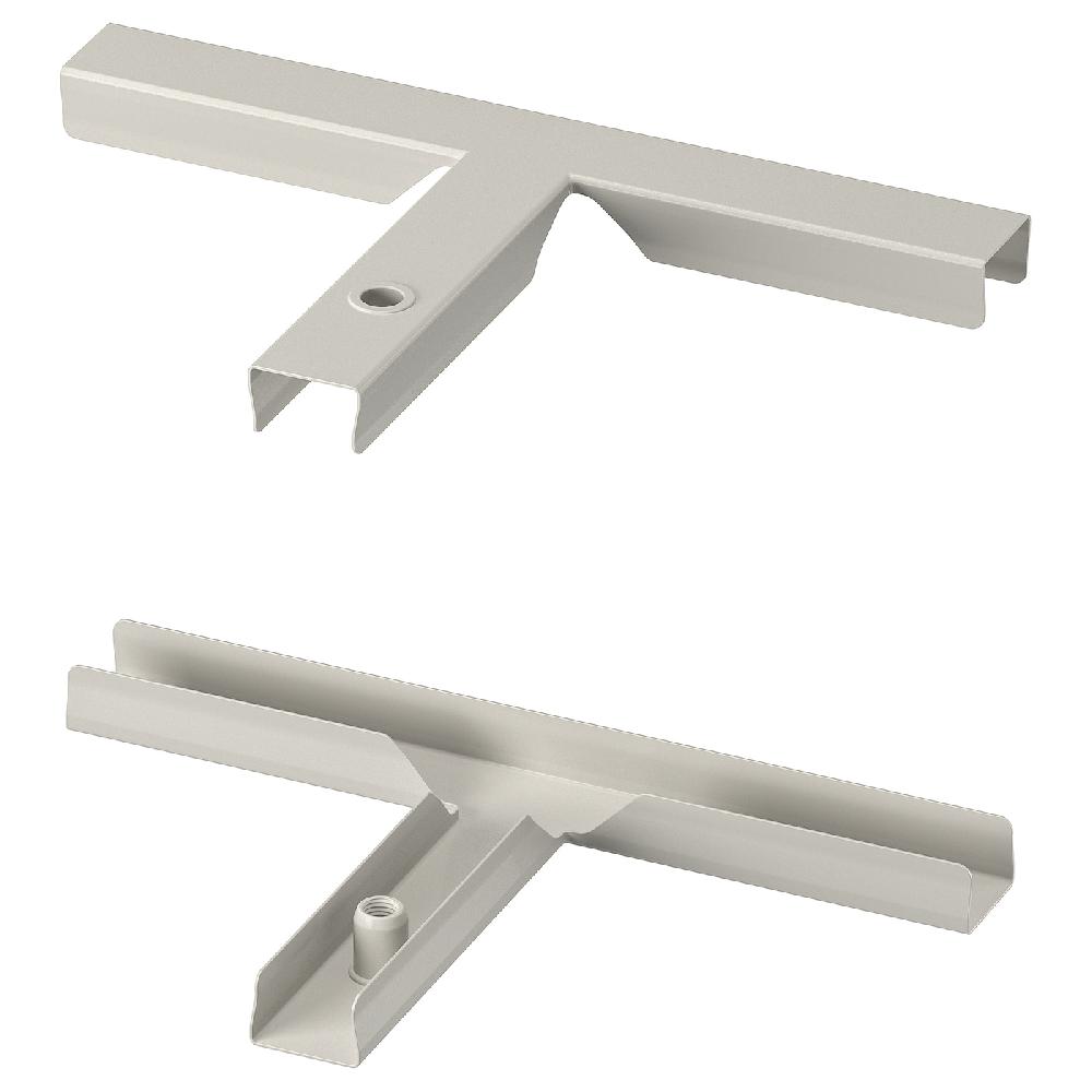 IKEA SIDORNA Set collegamenti a T 2 pezzi grigio