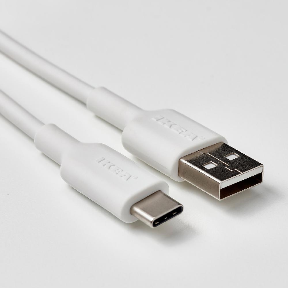 IKEA SITTBRUNN Da USB-A A USB-C Bianco 2 M
