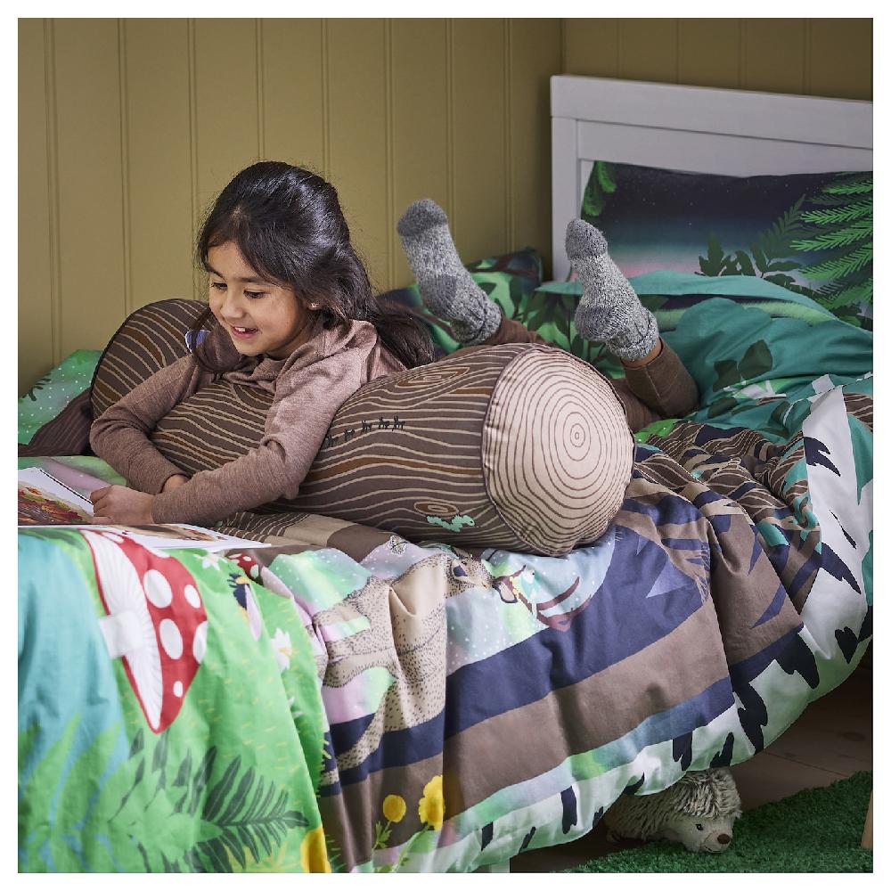 IKEA SKOGSDUVA Cuscino Cilindrico/marrone 80 Cm