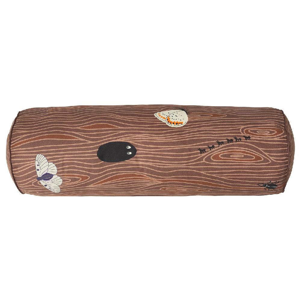 IKEA SKOGSDUVA Cuscino cilindrico/marrone 80 cm