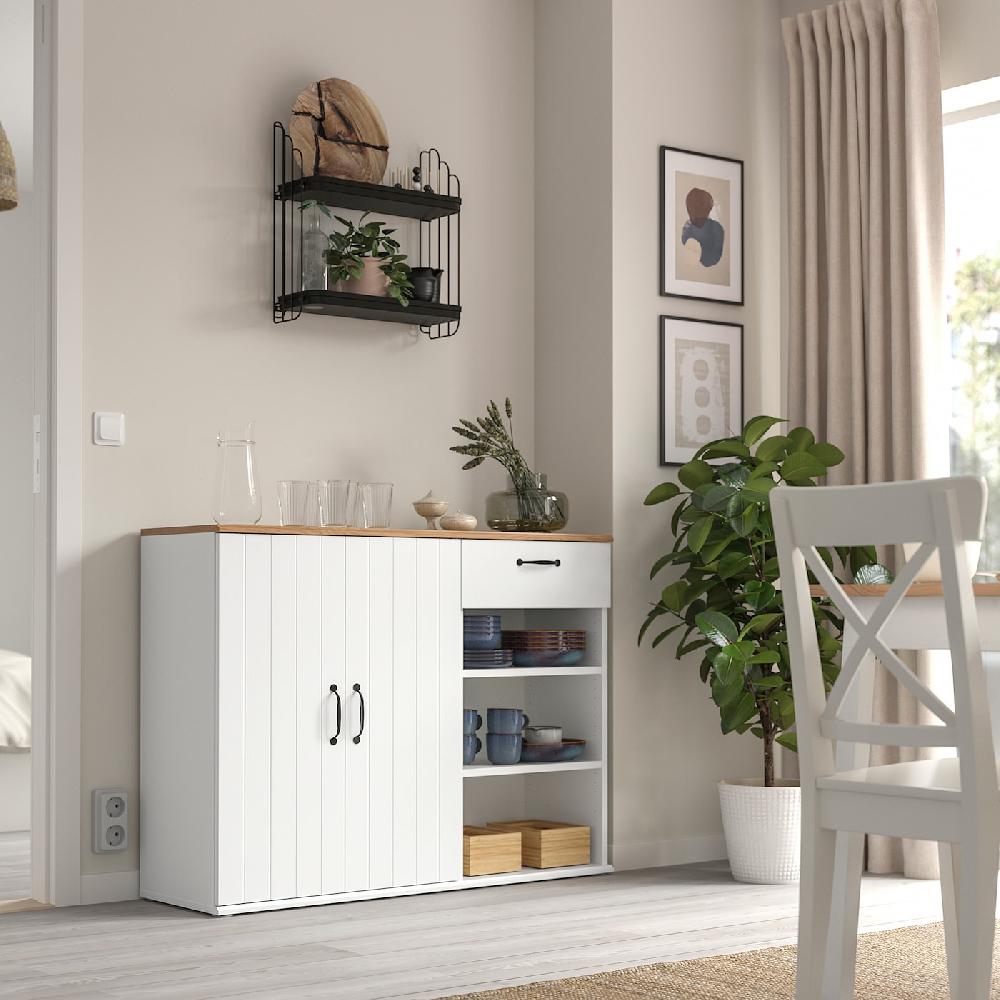 IKEA SKRUVBY Buffet Bianco 120x38x90 Cm