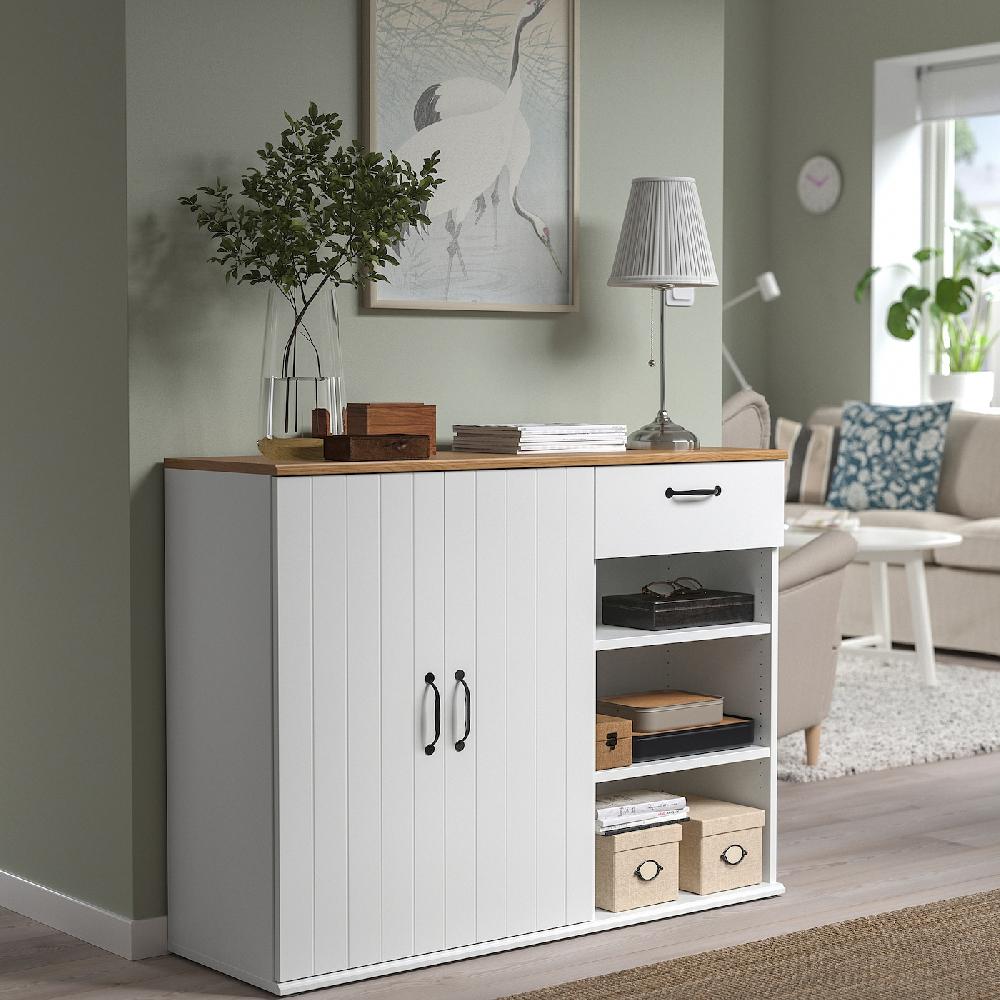 IKEA SKRUVBY Buffet Bianco 120x38x90 Cm