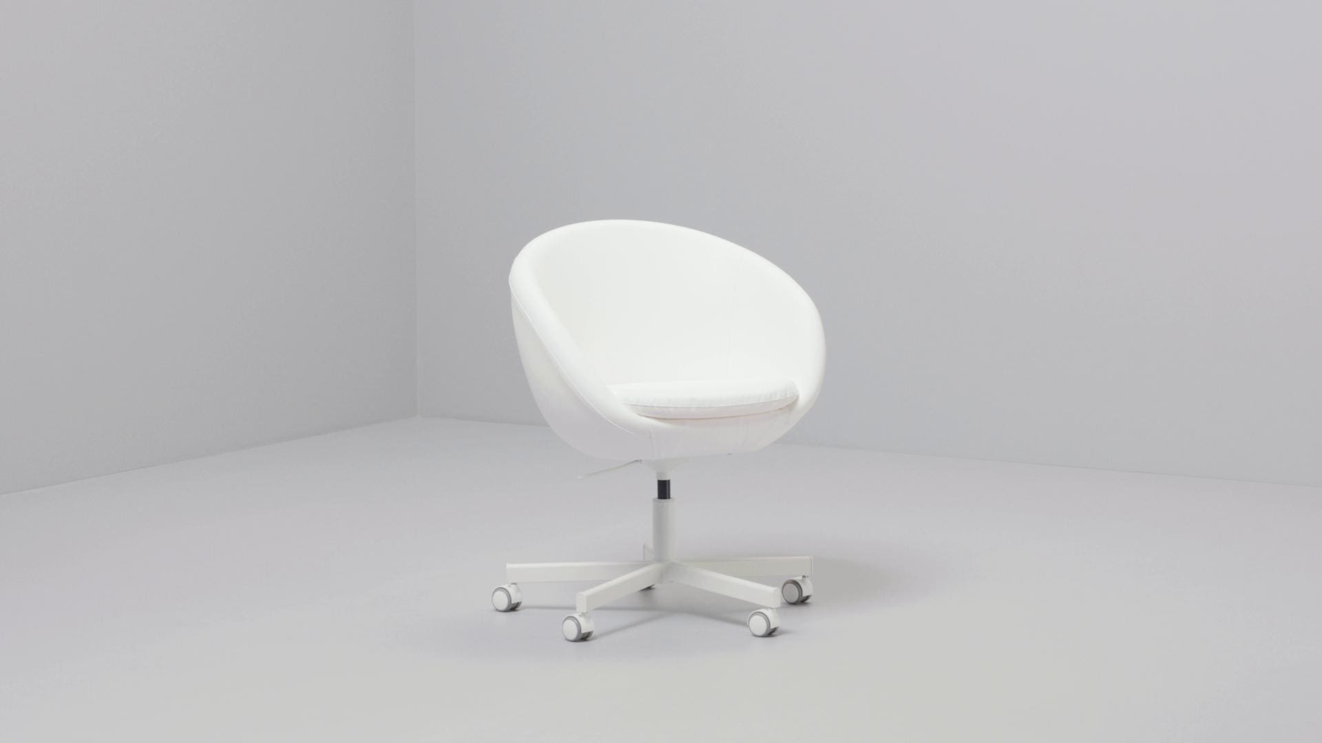 IKEA SKRUVSTA Sedia Girevole Ysane Bianco