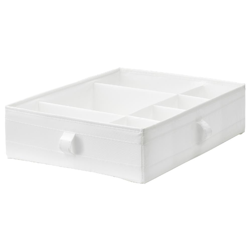 IKEA SKUBB Scatola a scomparti bianco 44x34x11 cm