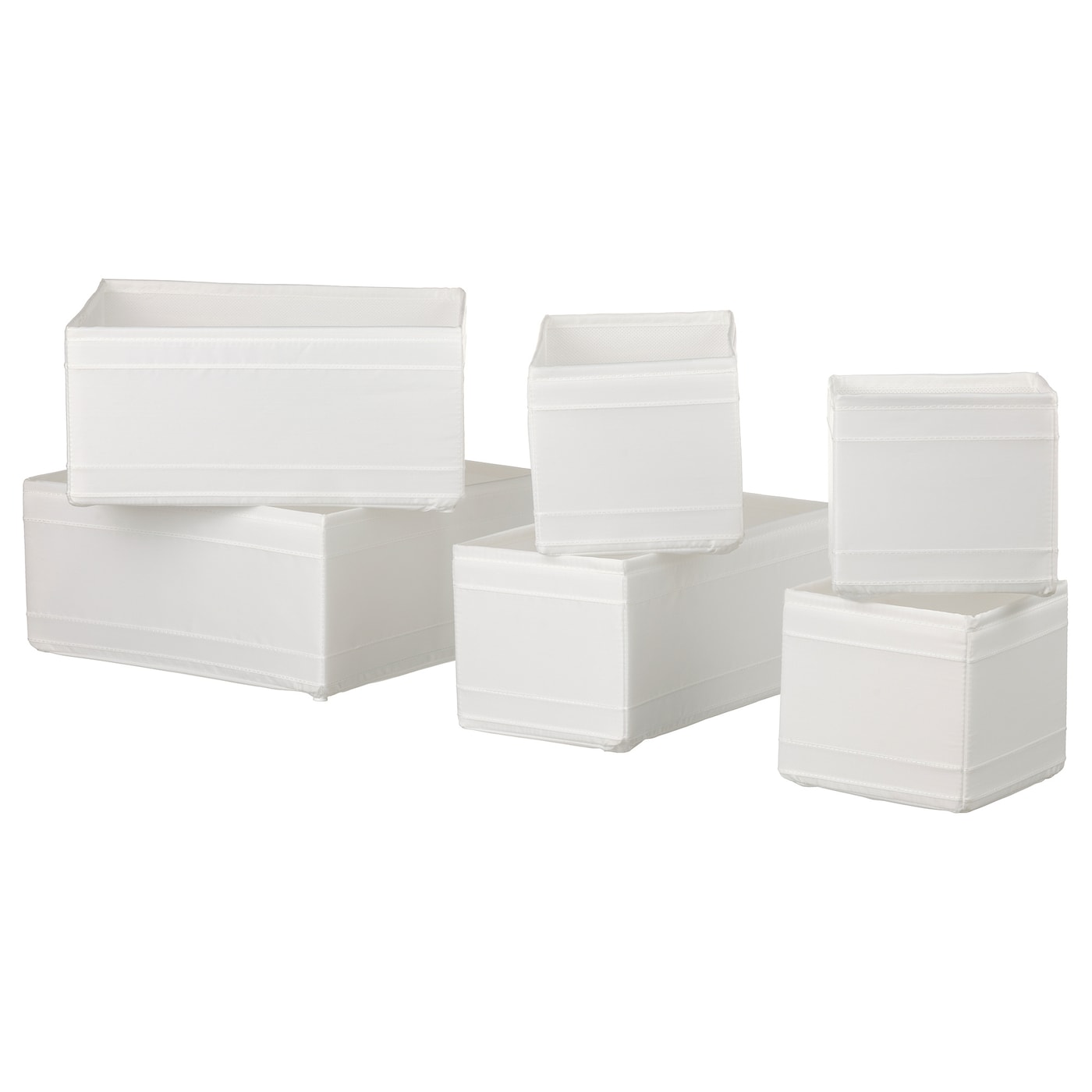 IKEA SKUBB Set di 6 scatole bianco