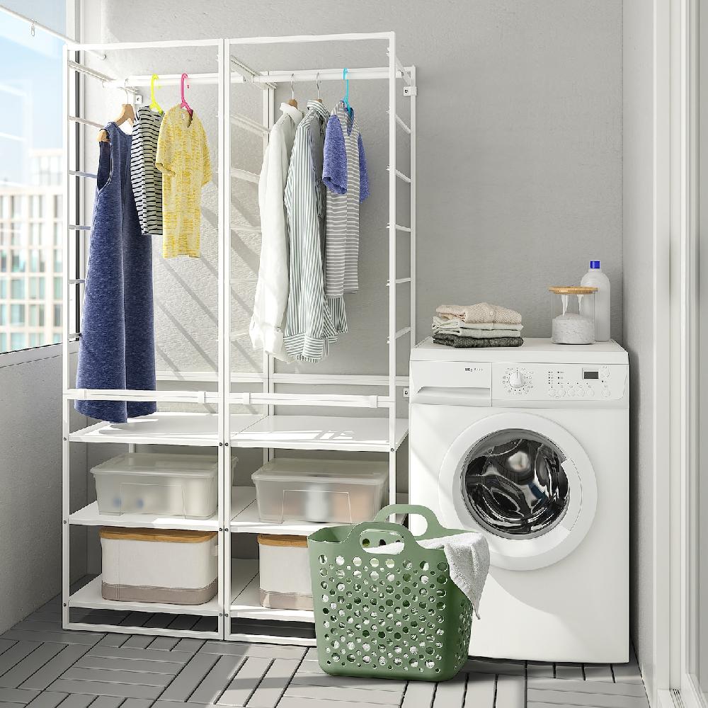 IKEA SLIBB Portabiancheria Flessibile Verde 24 L