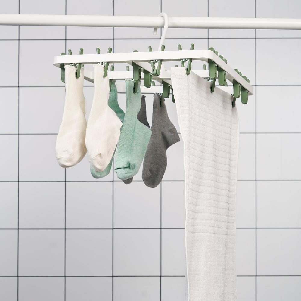 IKEA SLIBB Stendibiancheria Con 24 Mollette Verde