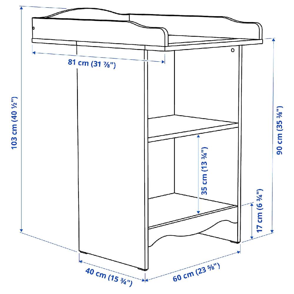 IKEA SMÅGÖRA Fasciatoio/libreria Bianco