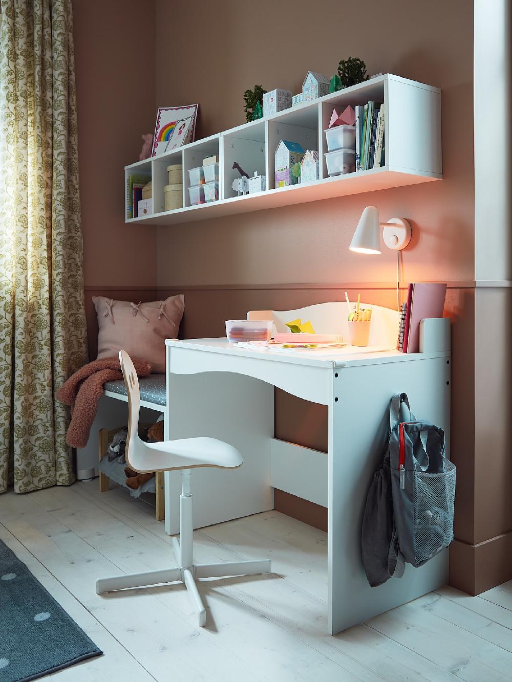 IKEA SMÅGÖRA Scrivania Bianco 93x51 Cm