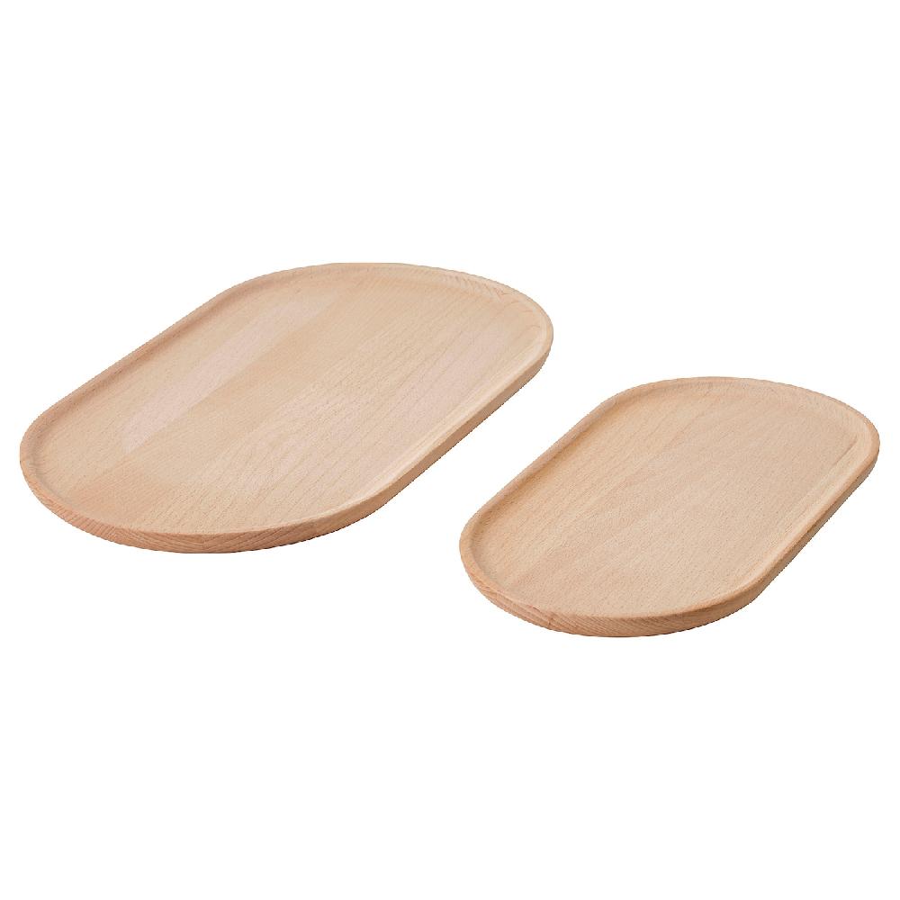 IKEA SMÖRLING Set di 2 vassoi faggio
