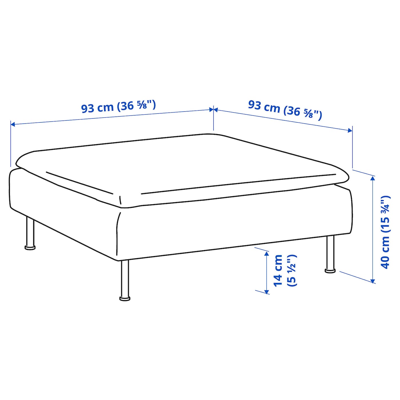 IKEA SÖDERHAMN Poggiapiedi Tonerud Rosso