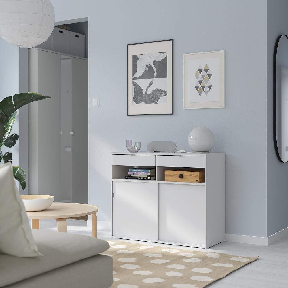 IKEA SPIKSMED Buffet Grigio Chiaro 97x40x79 Cm