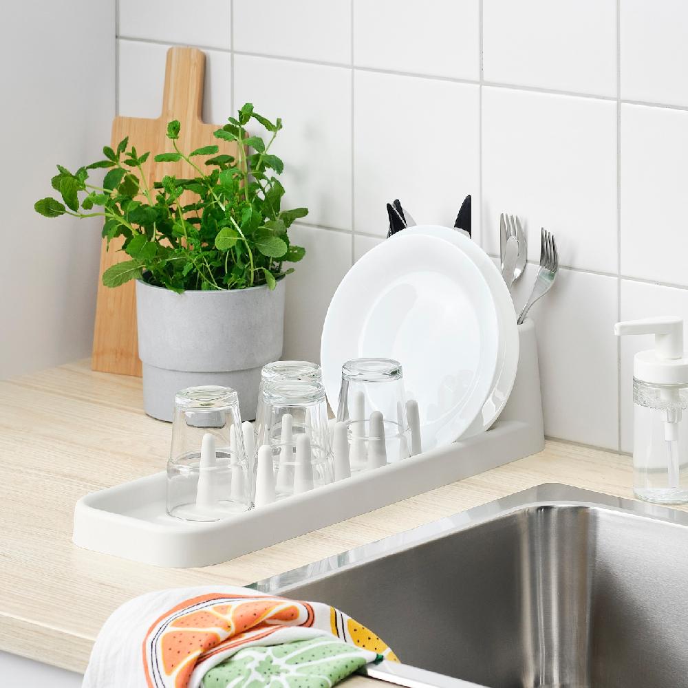 IKEA STÄMLING Scolapiatti Bianco Sporco 48 Cm
