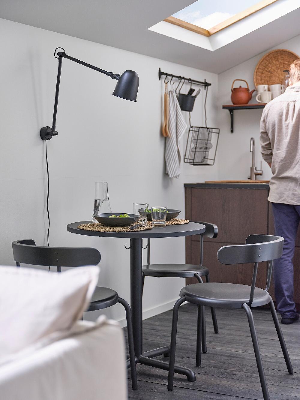 IKEA STENSELE Tavolo Antracite/antracite 70 Cm