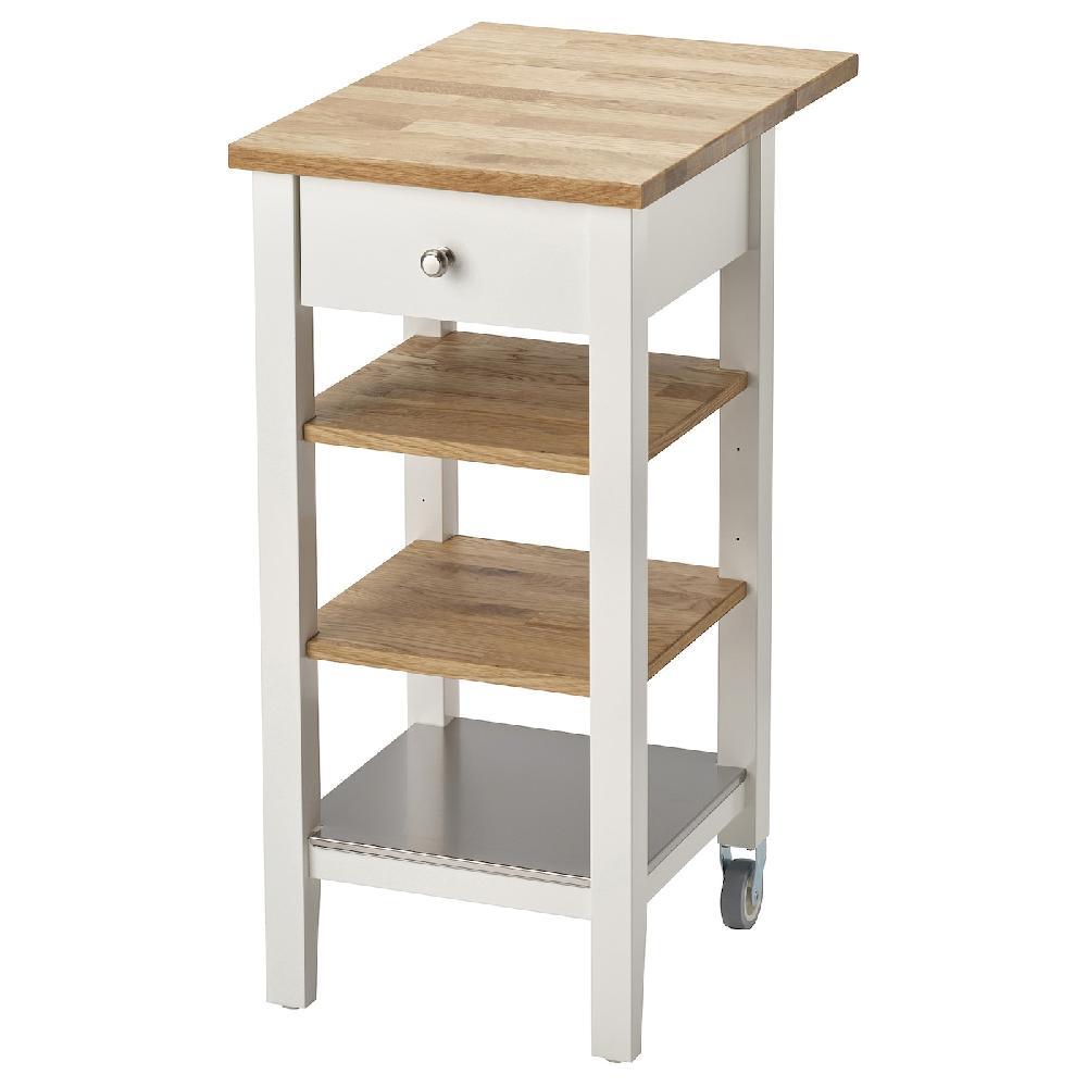 IKEA STENSTORP Carrello bianco/rovere 45x43x90 cm