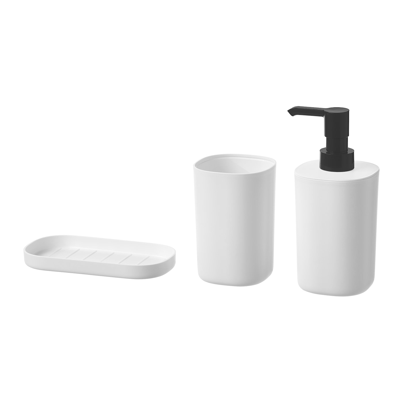 IKEA STORAVAN Set per bagno 3 pezzi bianco