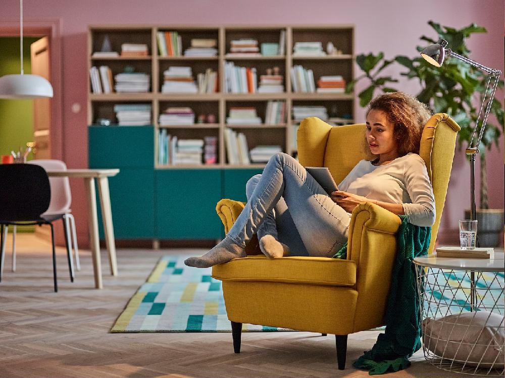 IKEA STRANDMON Poltrona Skiftebo Giallo