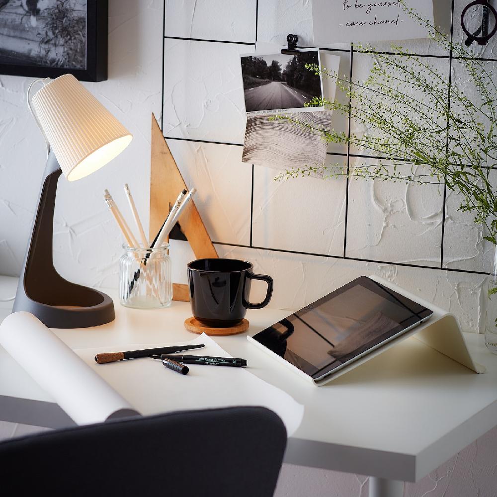 IKEA SVALLET Lampada Da Lavoro Grigio Scuro/bianco