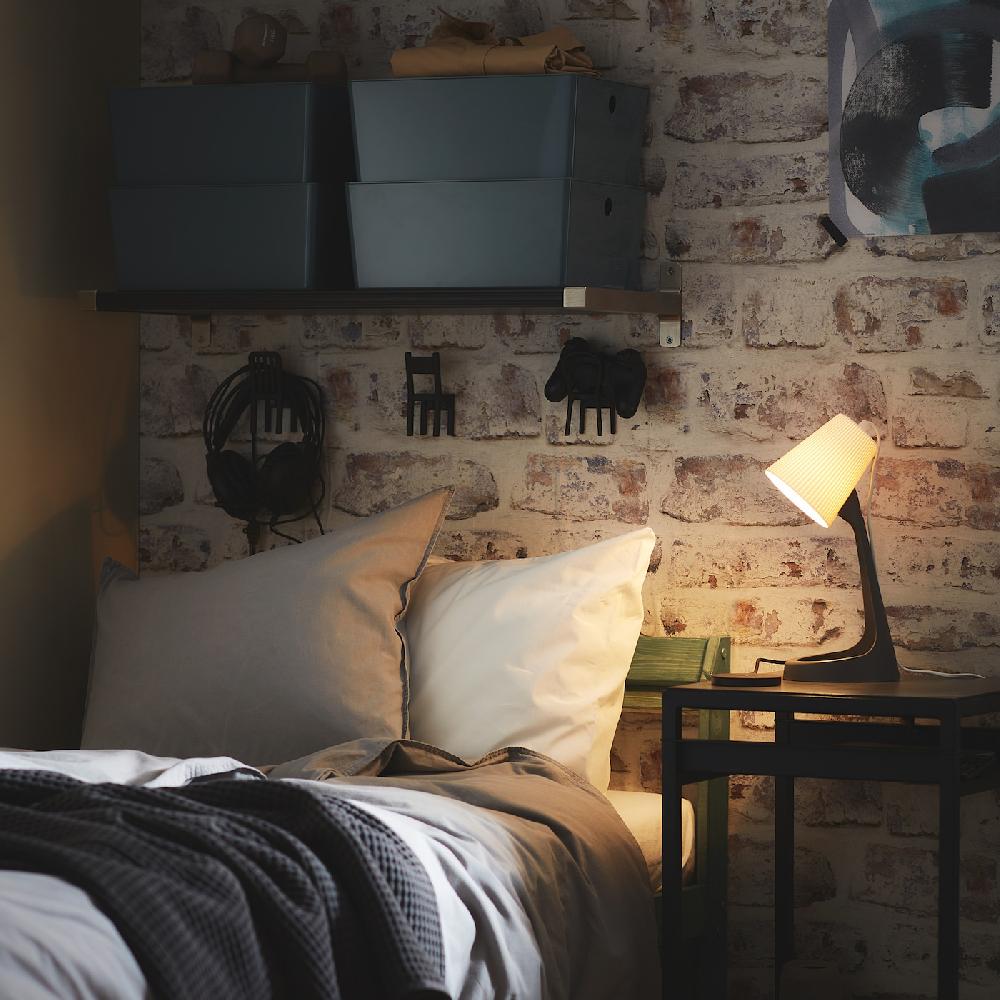 IKEA SVALLET Lampada Da Lavoro Grigio Scuro/bianco