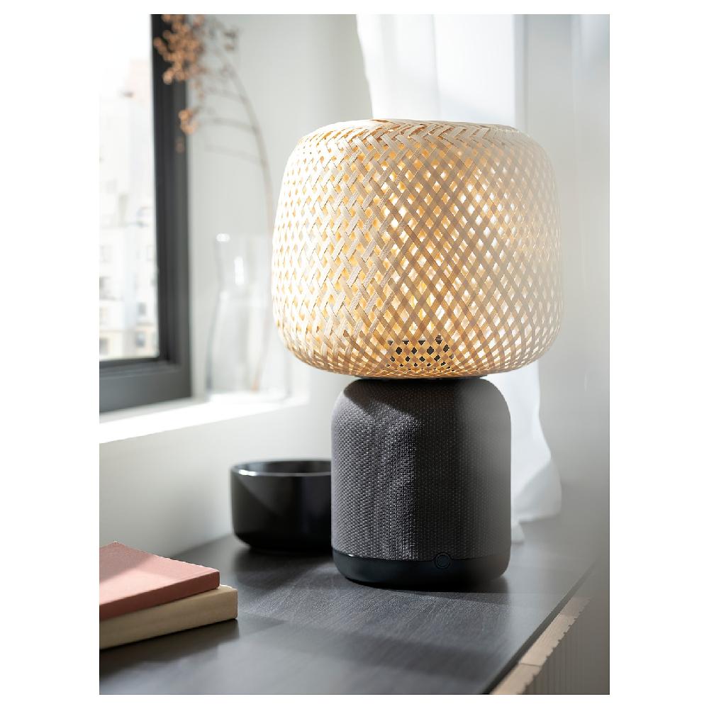 IKEA SYMFONISK Lampada/cassa Wi-Fi/paralume Bambù