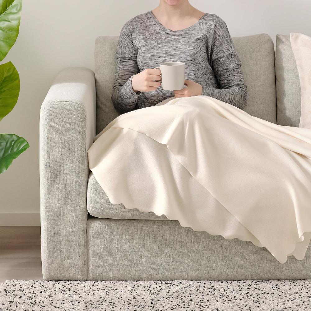 IKEA THORGUN Plaid Bianco Sporco 120x160 Cm