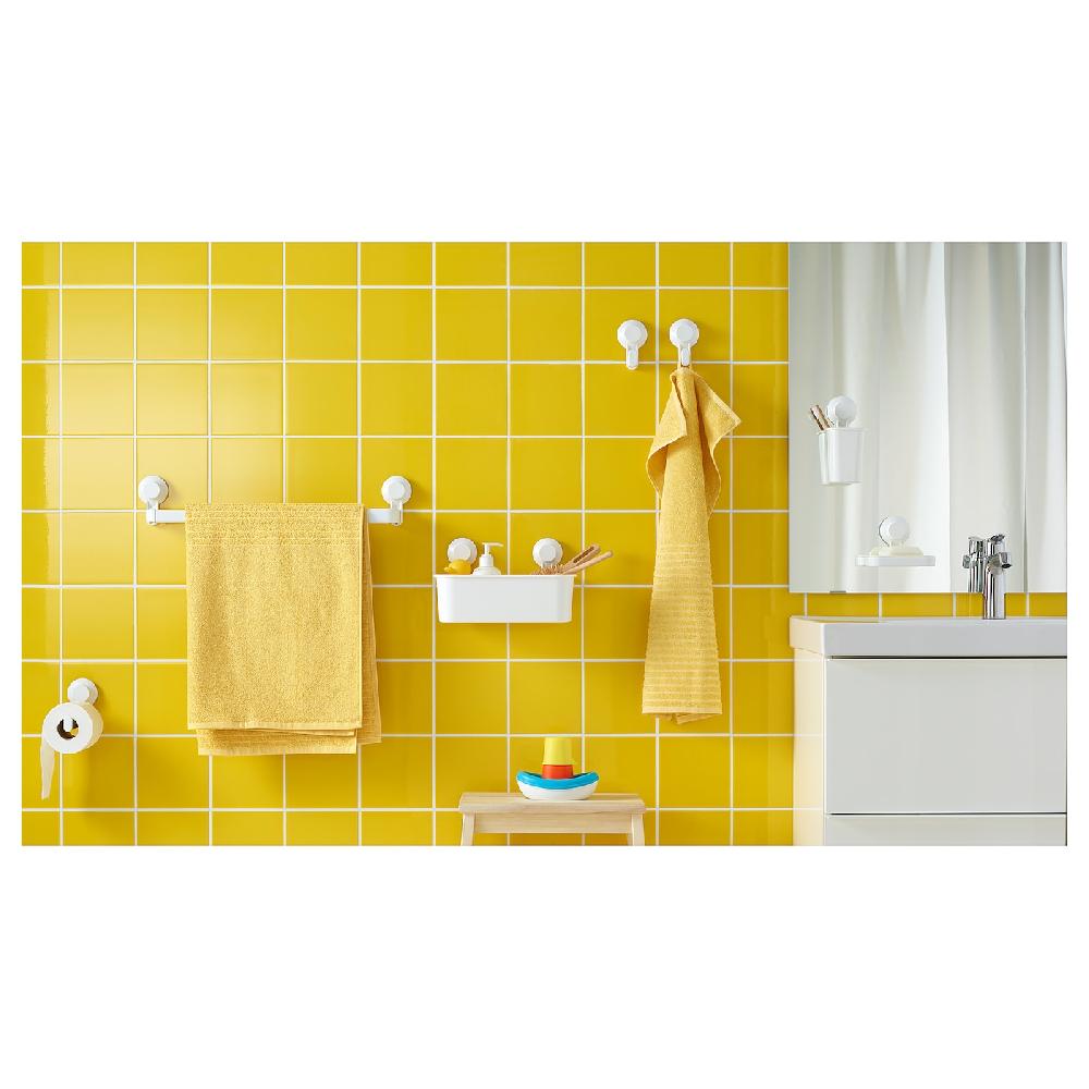IKEA TISKEN Portasciugamani Con Ventosa Bianco