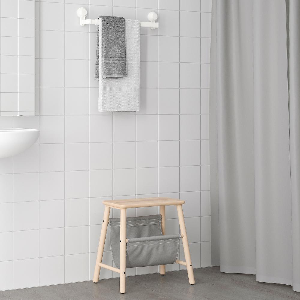 IKEA TISKEN Portasciugamani Con Ventosa Bianco
