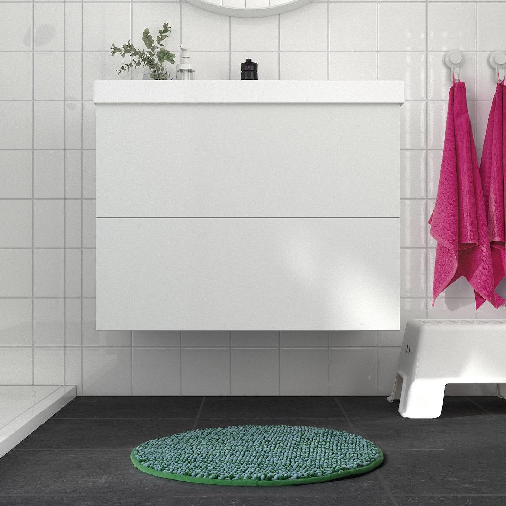 IKEA TOFTBO Tappeto Per Bagno Verde/blu 55 Cm