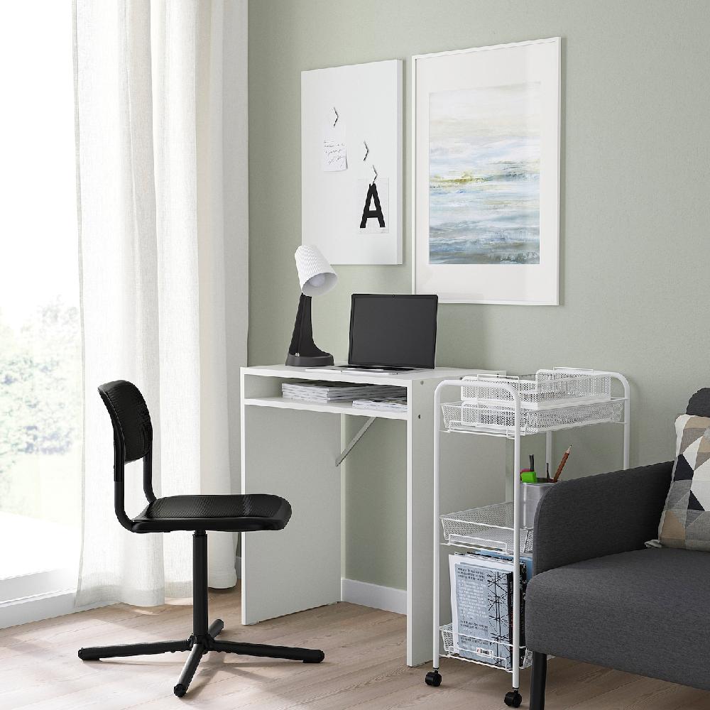 IKEA TORALD / SMÄLLEN Scrivania E Sedia Bianco/nero