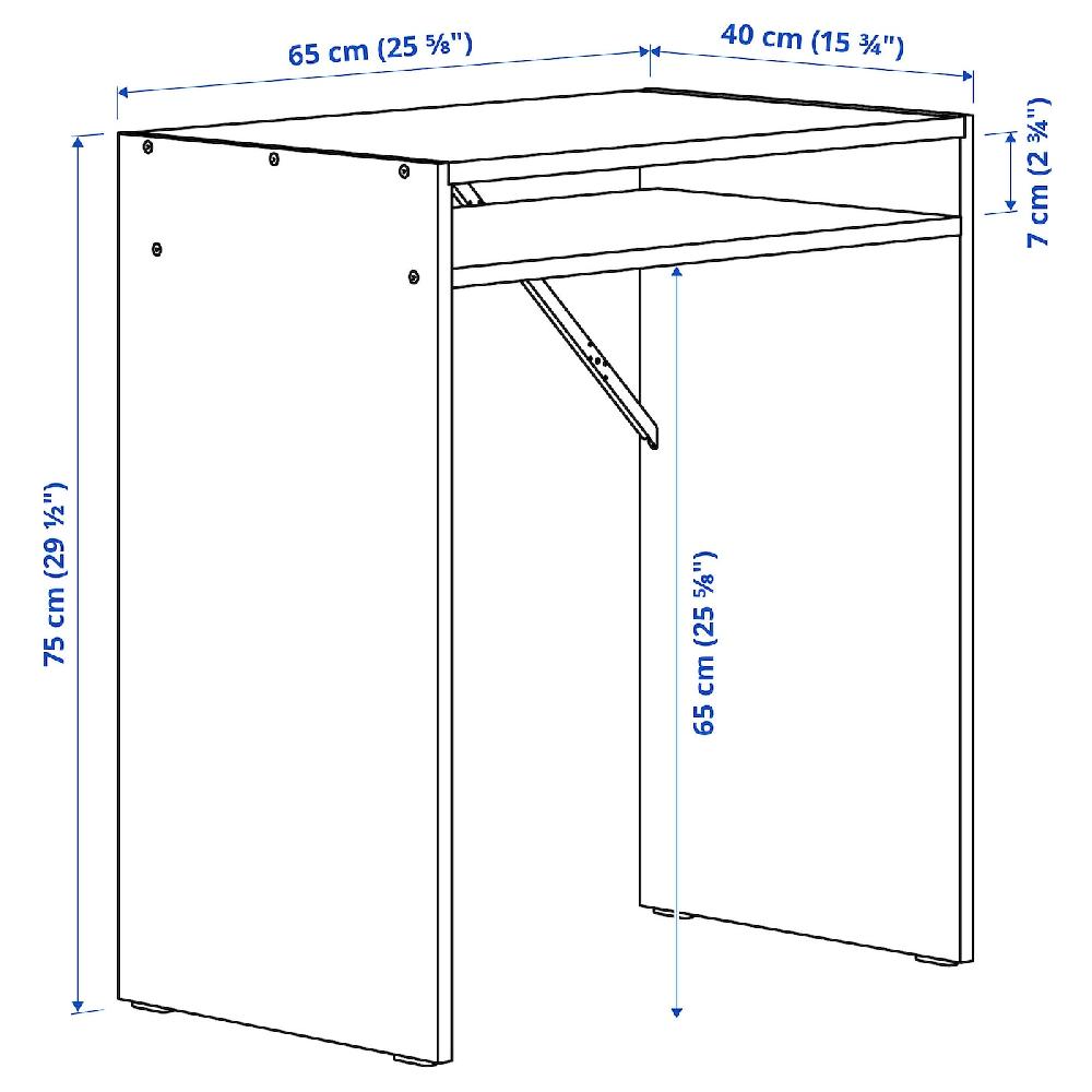 IKEA TORALD / SMÄLLEN Scrivania E Sedia Bianco/nero