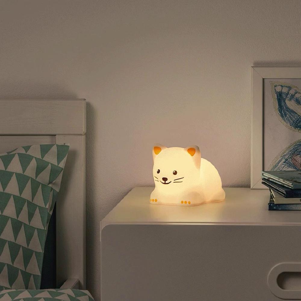 IKEA TÖVÄDER Luce Notturna A LED Gatto A Batterie