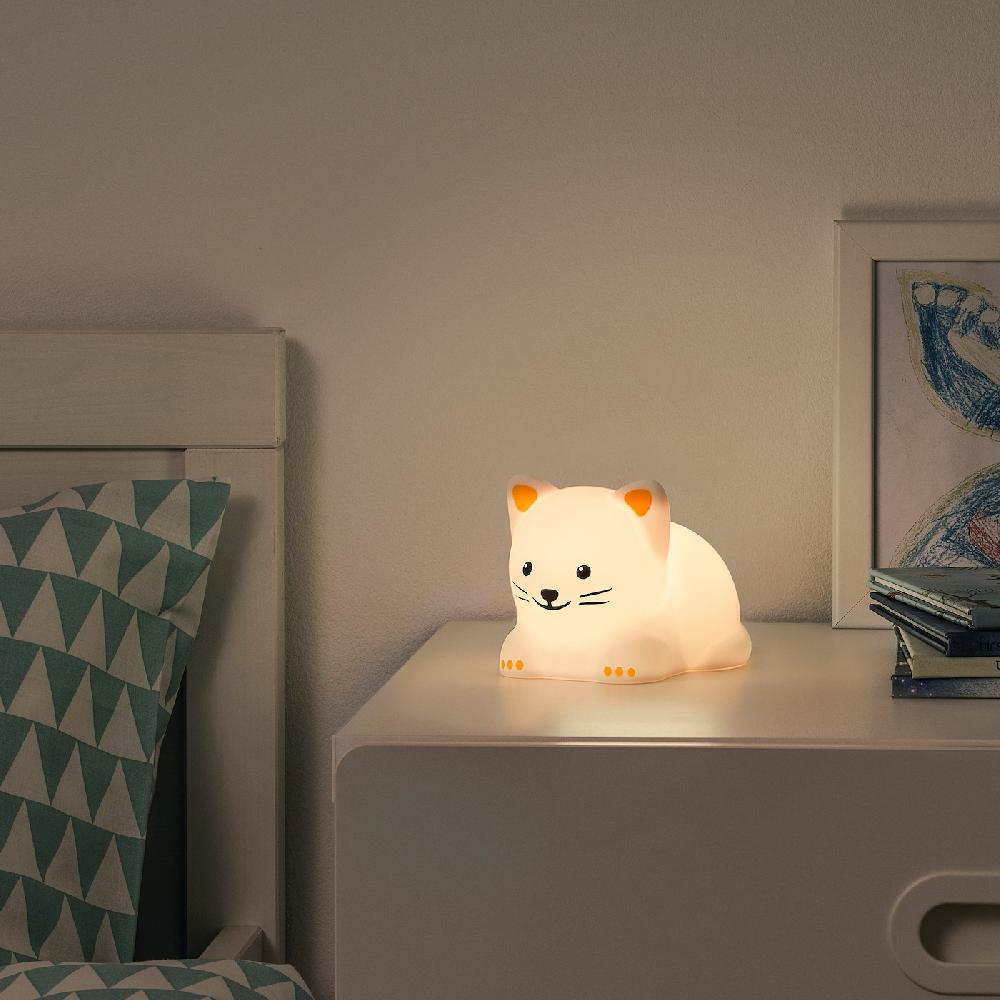 IKEA TÖVÄDER Luce Notturna A LED Gatto A Batterie