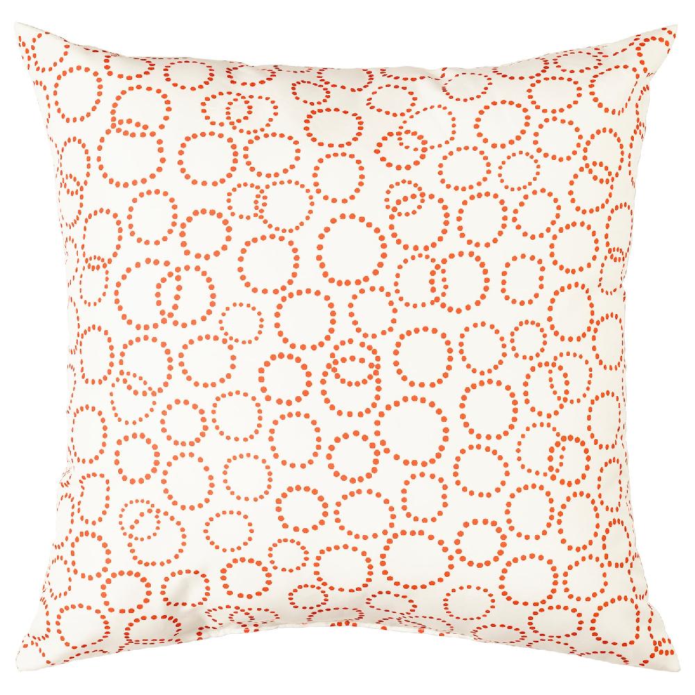 IKEA TRÄDASTER Cuscino Bianco/arancione 40x40 Cm