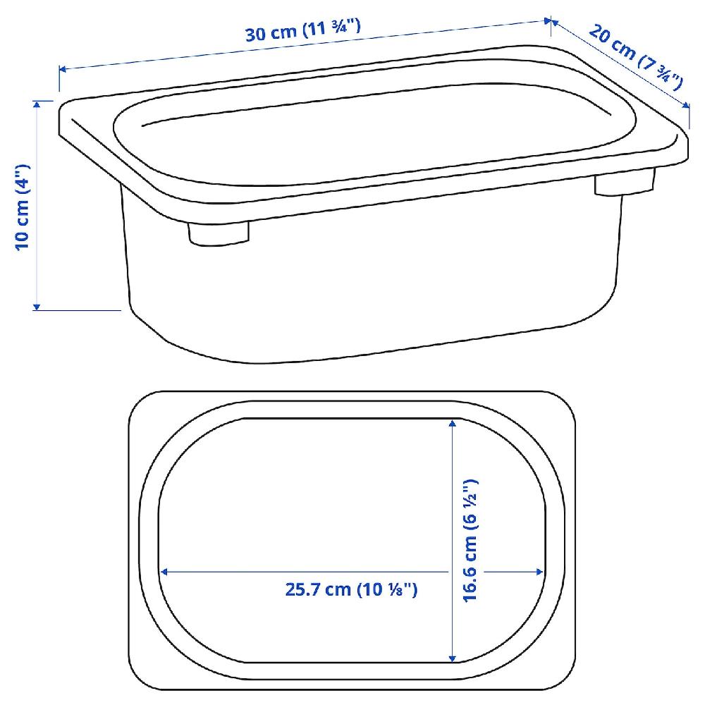IKEA TROFAST Contenitore Bianco 20x30x10 Cm