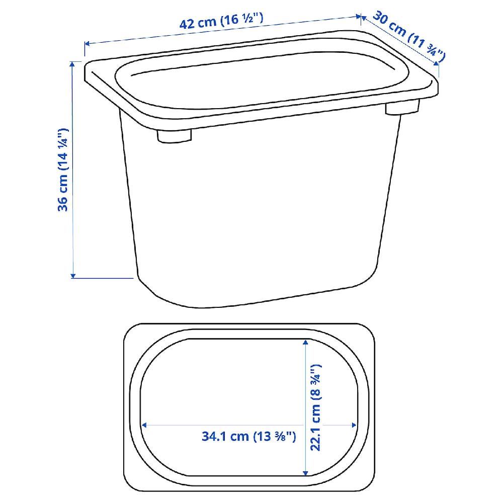 IKEA TROFAST Contenitore Bianco 42x30x36 Cm