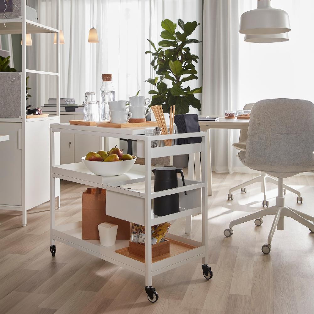IKEA TROTTEN Carrello Bianco 80x40 Cm
