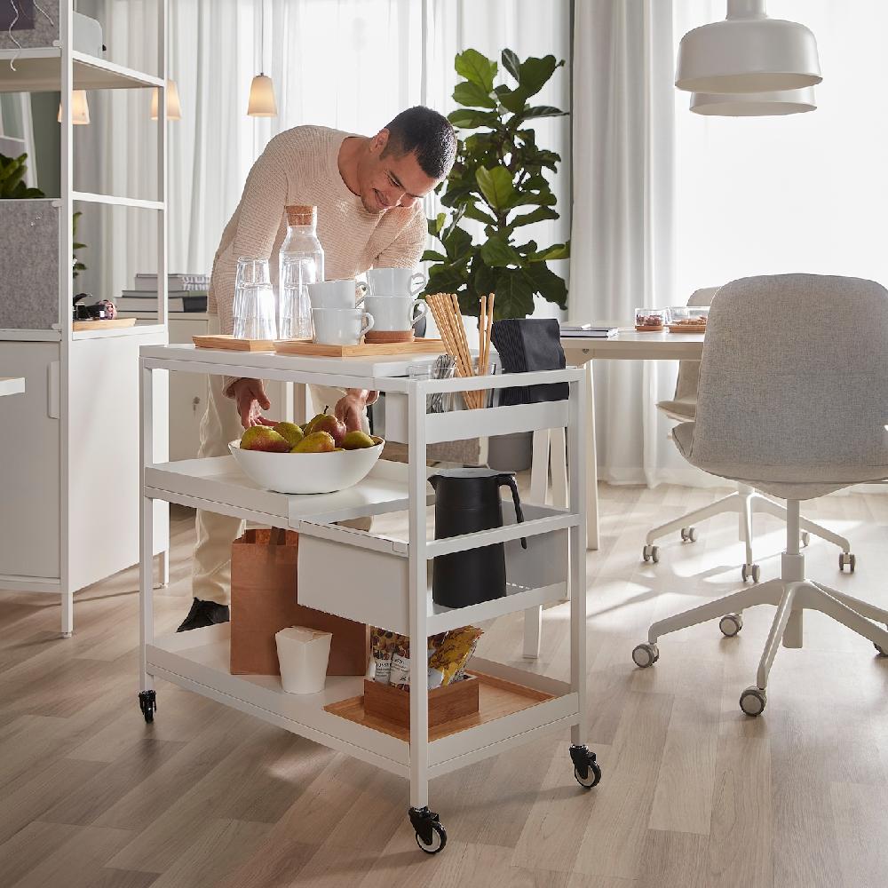 IKEA TROTTEN Carrello Bianco 80x40 Cm
