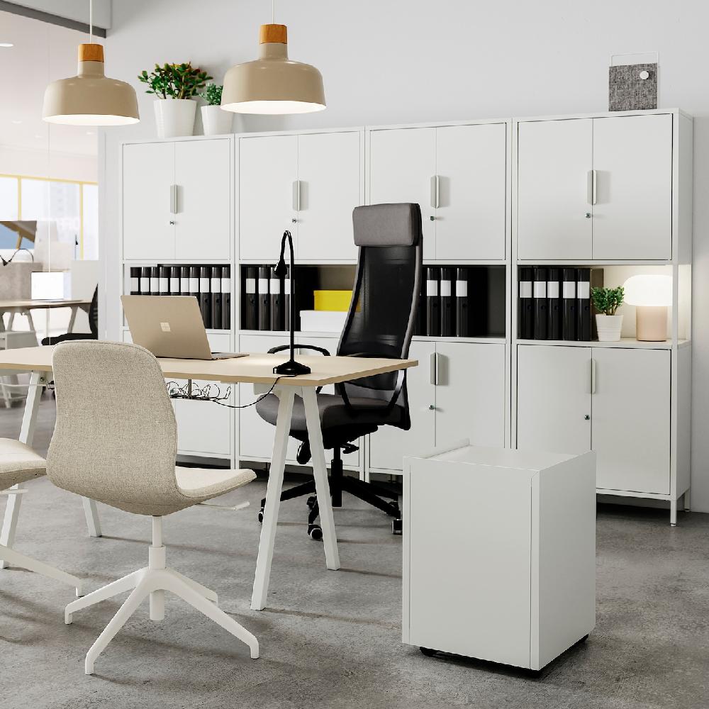 IKEA TROTTEN Mobile Con Ante Bianco 70x35x173 Cm